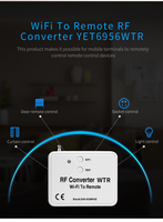 Convertisseur RF Tuya 240-930 MHz DC5V pour la commande de portail, de rideau et d'éclairage domestiques YET6956WTR