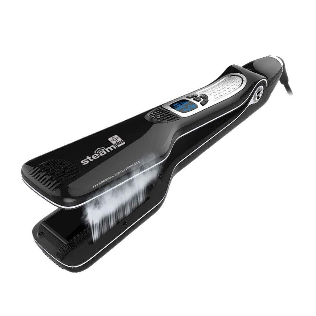 Professional Electric Tourmaline Titanium Steam Hair Straightener, Powerful Flat Iron