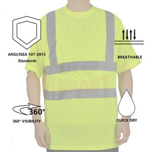Camisa de Trabajo Reflectante de Alta Visibilidad Personalizada, Unisex, 100% Algodón, Transpirable, de Secado Rápido y Ecológica - Product Image 5