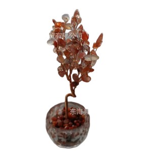 <b>Crystal</b> <b>Tree</b> Natural <b>Crystal</b> Banyan <b>Tree</b> Yellow Purple Green Glass Base Home Office Decoration Lucky Charm - Product Image 5