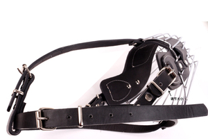 늑대인간 맞춤형 애완견 안전 입마개 야외 훈련용 물림 방지 및 먹이 방지 짖음 방지 가죽 개 입마개 - Product Image 6