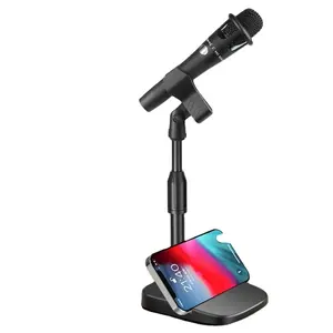 Micro Máy tính để bàn micro đứng nâng Kính thiên văn cho điện thoại di động phát sóng trực tiếp đứng máy tính để bàn chuyên nghiệp karaoke ghi âm
