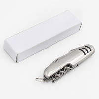 Couteau multifonction pliable de haute qualité 11 en 1 pour la randonnée en plein air avec scie, ciseaux, ouvre-bouteille