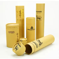 Tube en papier kraft composite biodégradable à double couche, cordon en papier kraft, boîte cadeau pour l'industrie alimentaire (pizza et gâteaux de lune)