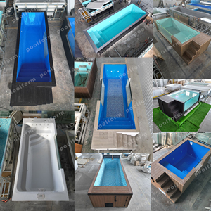 Meilleure classe acrylique en bois WPC Plunge Spa carreaux de mosaïque haute qualité sol en fibre de verre accessoires de piscine prix compétitif - Product Image 3