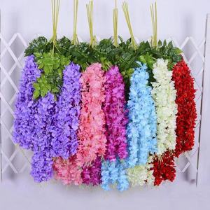 Hot Bán 12Pcs Lớn Đẹp Nhựa Nhân Tạo Wisteria Treo Hoa Cho Đám Cưới Trần Lụa Wisteria Ngày Valentine - Product Image 4