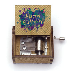 Caja de Música de Madera Personalizada al por Mayor con su Logotipo o Foto, Caja Musical Única con Manivela, Canción de Feliz Cumpleaños, Regalo para Mamá, Papá, Hijo, Hija - Product Image 5