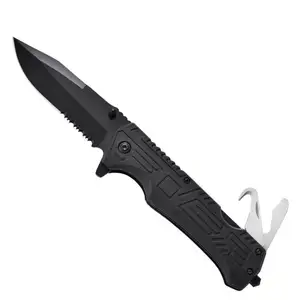 Nylon Corrugated Handle Clasp Folding 3Cr13 Blade Multi-Functional Camping Survival Pocket Hunting Knife Tools