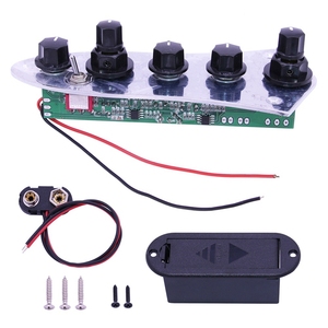 Placa de Control Precableada de 5 Cuerdas para Bajo, Placa de Control para Bajo <span class=keywords><strong>J</strong></span> con Arnés de Cableado, Cromada - Product Image 1