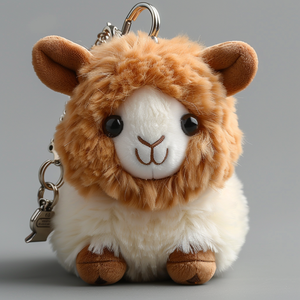 การออกแบบใหม่ที่กําหนดเอง Kawaii ตุ๊กตาสัตว์แกะพวงกุญแจของเล่นน่ารักตุ๊กตานุ่มแกะขนาดเล็ก Plushie พวงกุญแจของเล่นตุ๊กตา - Product Image 2