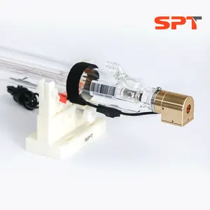 Lazer kesim için kırmızı işaretçi çapı 50mm cam lazer tüp ile SPT 50w CO2 lazer tüp