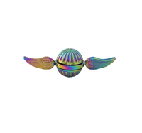 Fidget Spinner en métal en stock, modèle personnalisé, type pièce de monnaie, avec son, pour la décompression et le soulagement du stress, jouet à pousser, Ailes d'ange, Snitch dorée