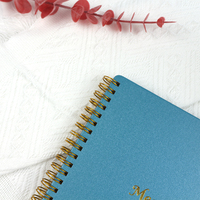 Benutzer definierte hochwertige Spiral Dairy Notebook Hochzeit Wochen planer Hardcover Büro dünnes Leder Notebook für Studenten