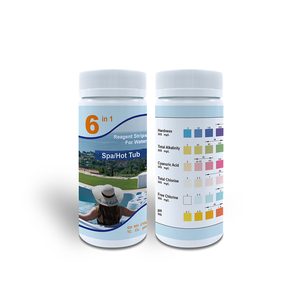 Bandelettes de <span class=keywords><strong>test</strong></span> de <span class=keywords><strong>piscine</strong></span> spa de haute qualité avec 6 paramètres, bandelettes de <span class=keywords><strong>test</strong></span> pour <span class=keywords><strong>piscine</strong></span> - Product Image 1