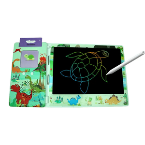 Kinderen Leren Tekentafel Praten Flash Kaart Cartoon Uitwisbaar Notitieblok Lcd Schrijftablet Met Kaartlezer - Product Image 3