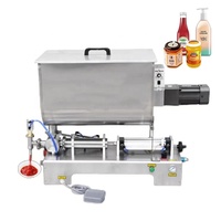 Machine de remplissage semi-automatique de pâte, mélangeur en U pour beurres corporels fouettés, gloss à lèvres, shampoing, crème cosmétique pour ongles