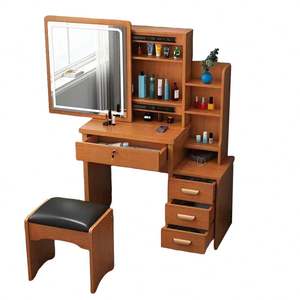 Table de toilette en MDF en vente chaude avec miroir tactile, tables de toilette pour petite chambre à coucher - Product Image 6