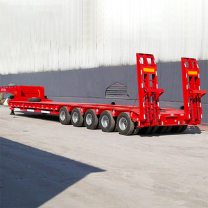 Semi-remorque à plateau bas à 5 essieux de marque chinoise renommée pour le transport d'équipements lourds, porte-voitures à plateau surbaissé - Product Image 5