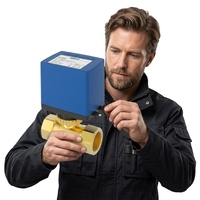 Vanne à boisseau sphérique électrique intelligente en plastique et cuivre, contrôle de température, AC220V, pour hôtel/villa/appartement - Vente en gros usine