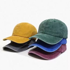 Wholesale Blank Washed Unstructured Low Profile Dad Hat Custom Logo Cotton <b>Plain</b> Strapback Vintage Baseball <b>Cap</b> - Product Image 3