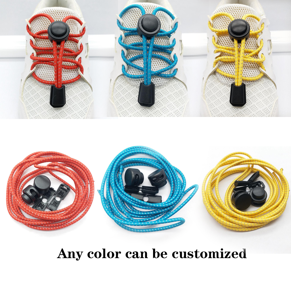 Custom Wholesale Lacet Elastique Lock Easy Lazy No Tie Shoe Laces Elastic No Tie Shoelaces