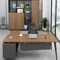Scrivania Direzionale Moderna in Legno LBZ-20 - Scrivania di Lusso per Manager e CEO con Funzione Estensibile per Uso Commerciale