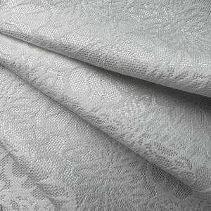 قماش دانتيل مزخرف بنقوش زهرية مطاطي وقابل للتنفس من البوليستر 400 جرام/متر مربع لفساتين الزفاف وفساتين السهرة والملابس الداخلية - Product Image 5