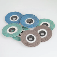 Disque à lamelles calciné bleu AO, style coréen, disque abrasif en forme de fleur, 4 pouces, grain moyen P40-P320, outil de meulage pour acier inoxydable, OEM OBM