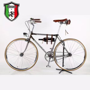 Bicicleta de Carretera Deseo 700c con Cuadro de Acero Cromado, Estilo Clásico, con Soporte y Asiento Ajustable - Product Image 1