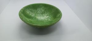 Emerald Green Geode <b>Resin</b> Round Serving Tray with Gold Handles Handmade Glazed <b>Epoxy</b> Decorative Timeless Craft Custom Size - Product Image 4
