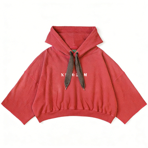 KingSen – Nouveaux sweats à capuche courts personnalisés, imprimés et brodés, délavés à l'acide, 100 % coton, coupe oversize, style streetwear ajusté - Product Image 6