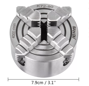 Mandril de torno y fresadora manual de 4 mordazas de acero Sanou K72-80 de 80 mm, calidad superior independiente, bajo precio, mandril de torno de 4 mordazas - Product Image 4