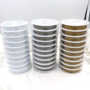 ลวดเหล็ก DIY สำหรับทำเครื่องประดับ ชุบทองแดง ขนาด 0.3 มม. สำหรับร้อยลูกปัด ร้อยมุก สีทองคำขาว สีเงิน ตัวเลือกสีต่างๆ ผลิตจากเมืองอี้หวู่ - Product Image 1