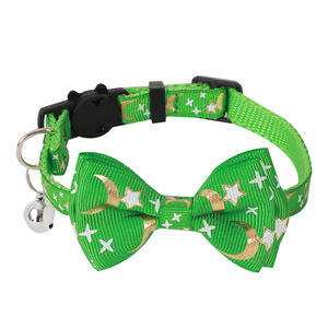 <span class=keywords><strong>Collar</strong></span> de Lujo para Perros y Gatos Pequeños con Diseño de Estrellas, Luna y Lazo, con Campana y Cierre de Seguridad, Venta al Por Mayor - Product Image 3