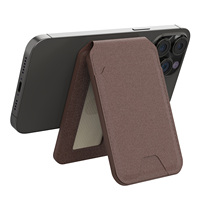 Nouvelle fonction de support de positionnement magnétique de vente chaude en cuir PU en cuir véritable trouver mon traqueur de porte-carte avec support pour iphone