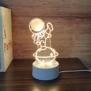 LED Licht Lampe Acryl 3D Led Tisch lampe Benutzer definierte Schreibtisch Astronaut Dekor Licht Lampe Geschenk Warme ABS Basis Geschenke Licht Hochzeits dekor - Product Image 1