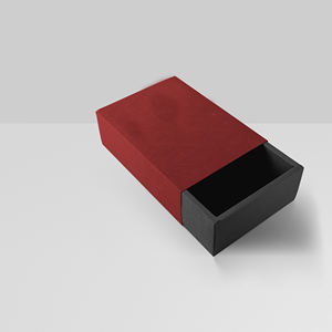 Caja de cartón deslizante de color claro, pequeña, personalizada, reciclable, roja, para regalos cosméticos de boutique. - Product Image 4