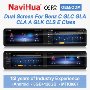 NaviHua Nuevo Radio de Auto Android con Pantalla Dual, Multimedia, Carplay, Auto Estéreo, GPS, DSP para Benz Serie C, GLC, A, CLA, GLA, GLK, CLS, Clase E - Product Image 1