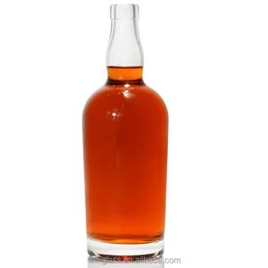 Wilk-Wholesale 750ml 700ml French Square Glass bottle Gin Whisky Wine Spirit Glass Bottle for Liquor 500ml manufacture