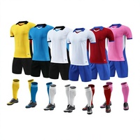 Maillots de football pour hommes en gros, design personnalisé, sublimation couleur, 100 % polyester, anti-humidité, séchage rapide, uniforme de football