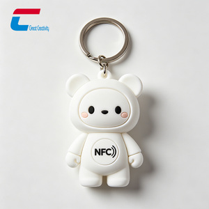 Llavero NFC <span class=keywords><strong>de</strong></span> PVC suave con forma <span class=keywords><strong>de</strong></span> animal personalizado, etiqueta inteligente RFID para mascotas, antipérdida, rastreo <span class=keywords><strong>de</strong></span> identidad y adorno para uso diario. - Product Image 3