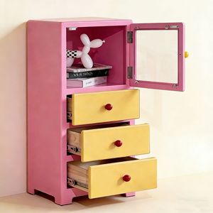 Meuble de rangement de style industriel coloré, buffet rectangulaire de 900 mm, type sur pied, organisateur multifonctionnel et polyvalent pour la maison - Product Image 2