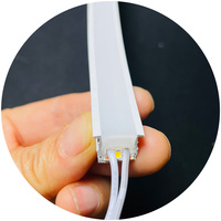 Penutup silikon IP67 tahan air luar ruangan Strip lampu Led DC 24V Gratis potongan bebas lampu Strip Led Solder 10x10mm T Strip Led tabung Neon