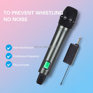 TNH UM-G3 microfono Wireless interamente in metallo uno a due UHF riduzione del rumore FM scheda audio per intrattenimento familiare - Product Image 2