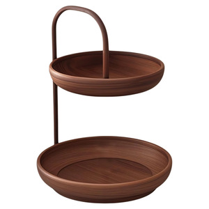 Panier de rangement à plusieurs niveaux, 2 niveaux, rond, pour comptoir de cuisine, organisateur de légumes, d'ail et d'oignons verts, gain de place - Product Image 5