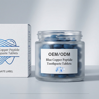 OEM ODM Comprimés de dentifrice au cuivre bleu GHK-Cu, reminéralisation NHA, réparation des gencives, sans fluor, 60 unités