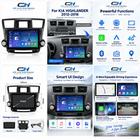 Radio Mobil Android untuk Toyota Highlander 2007-2013 Navigasi GPS Pemutar Multimedia Carplay Nirkabel Android Auto Bluetooth MP5