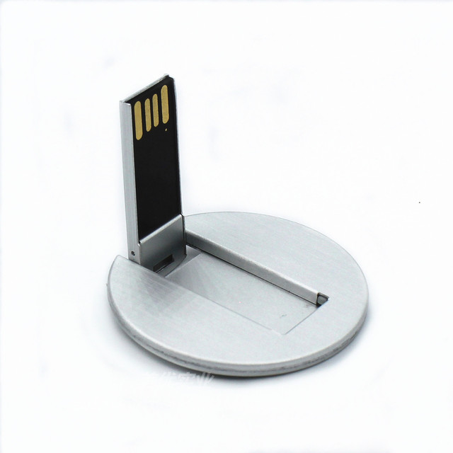 High Quality Round ATM Card USB Flash Drive Personalized Metal VIP Card USB Stick