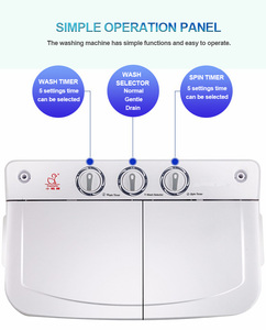 Machine à laver semi-automatique <span class=keywords><strong>de</strong></span> 7.5kg la plus vendue pour les espaces domestiques compacts - Product Image 2