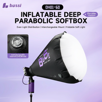 Boîte à lumière parabolique gonflable 40cm 60cm, diffuseur d'air portable, lumière douce pliable pour flash